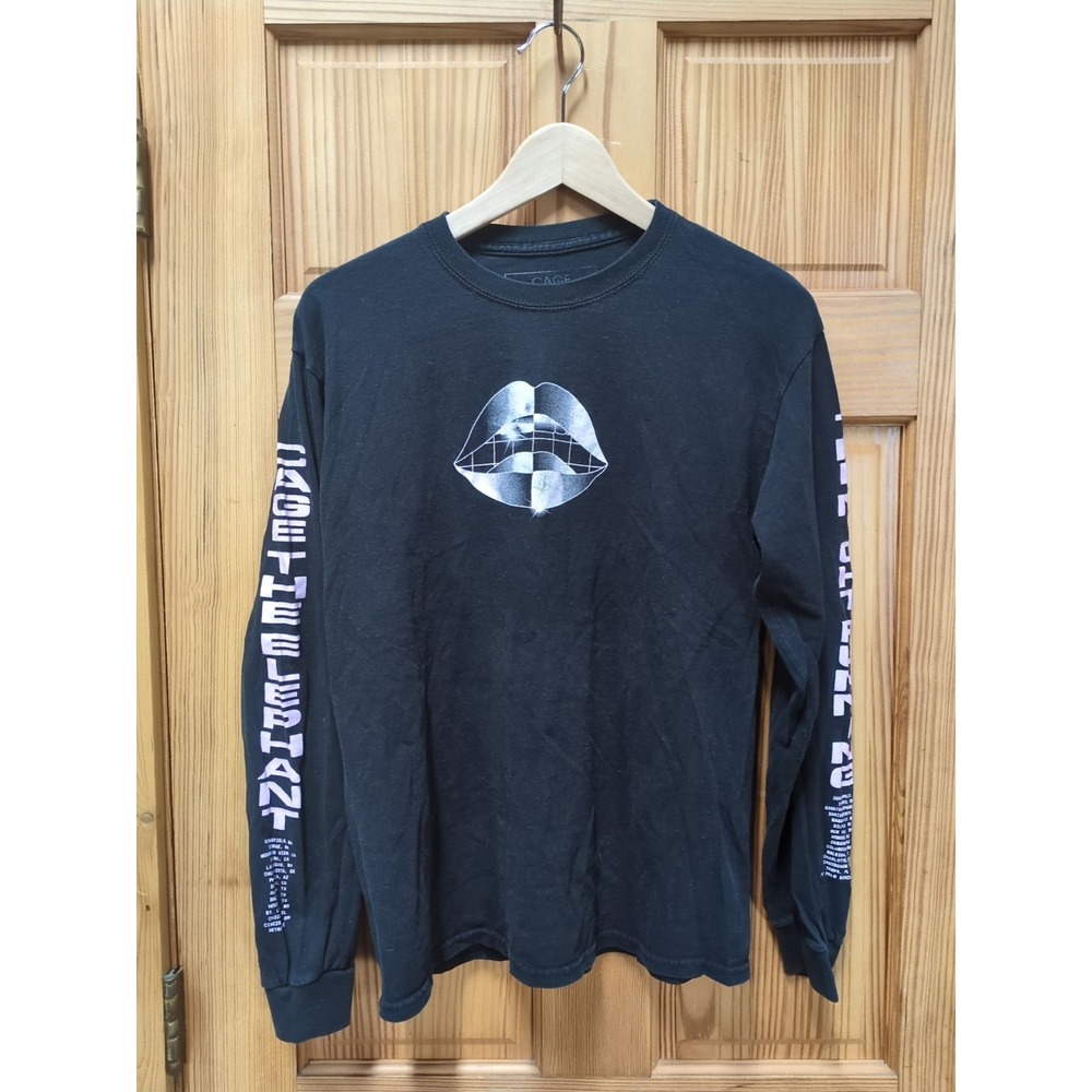 Cage the Elephant Sz M The Night Running Tour Shirt Pink/Black Matt Shultz 🖤 🩷
